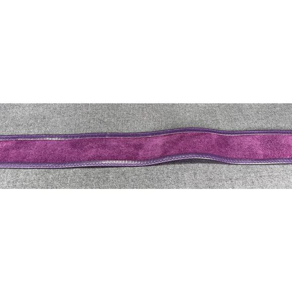 Vintage Anne Klein by Calderon Purple Leather Belt - Picture 10 of 11